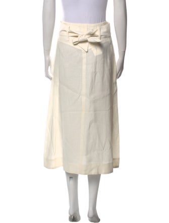 Le Kasha Linen Midi Length Skirt