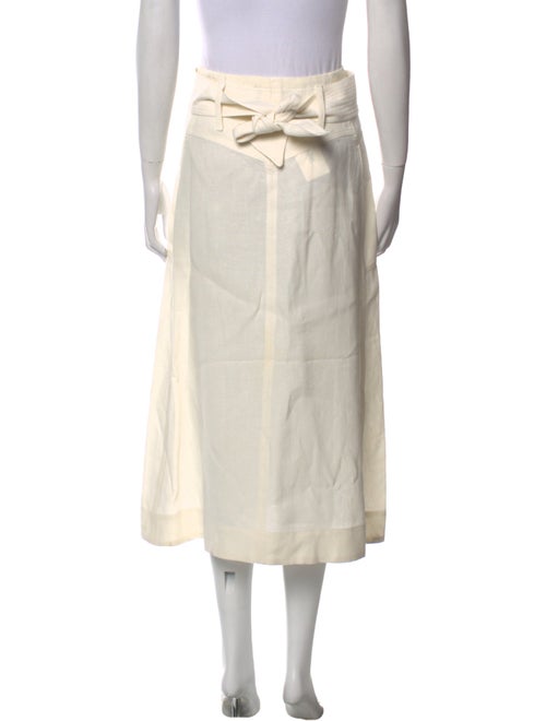 Le Kasha Linen Midi Length Skirt