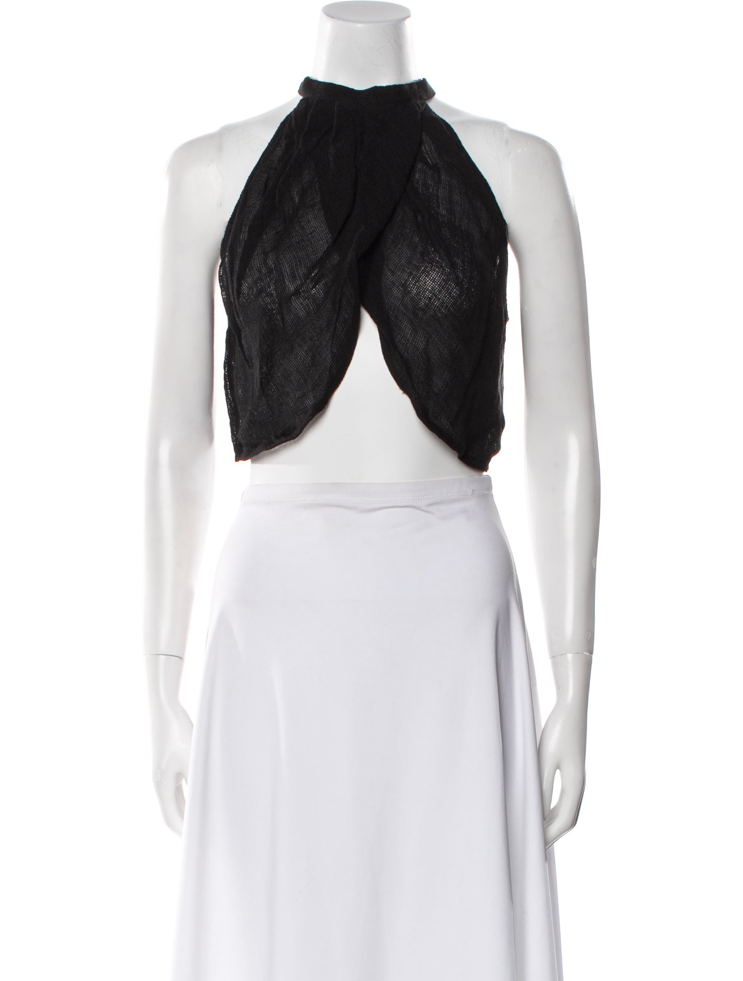 Le Kasha Linen Halterneck Crop Top w/ Tags