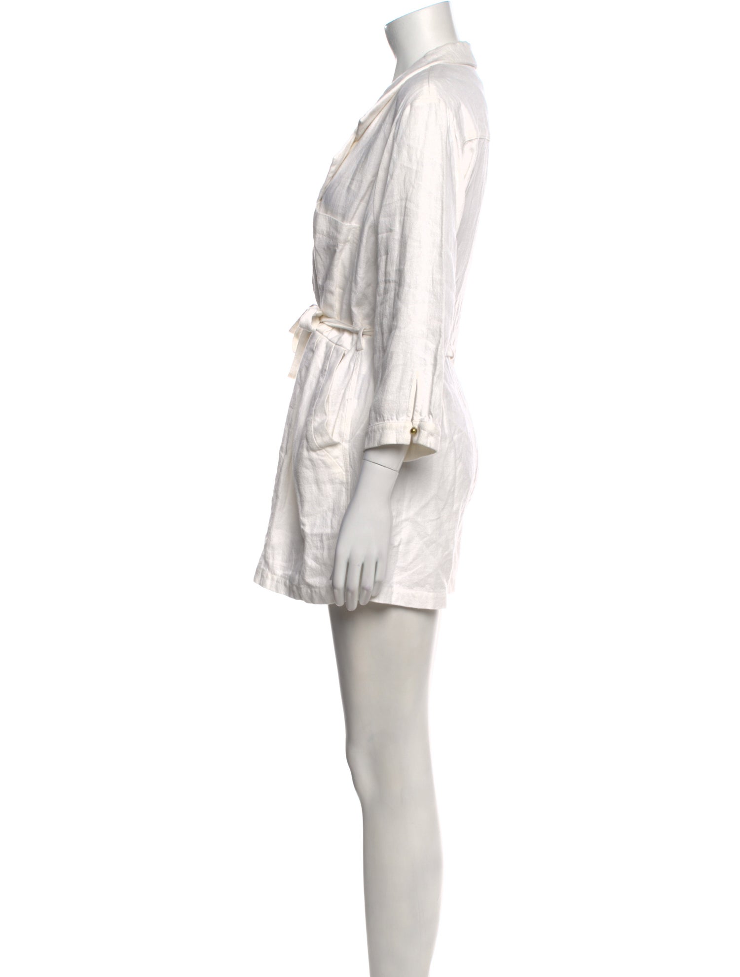 Le Kasha Linen V-Neck Romper