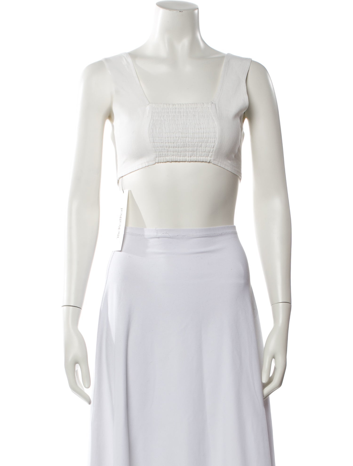Le Kasha Linen Square Neckline Crop Top