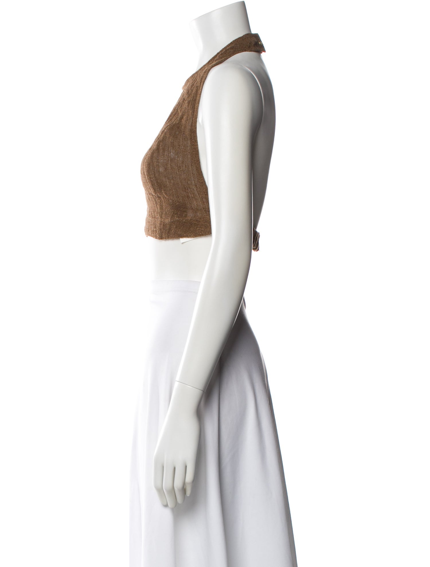 Le Kasha Linen Halterneck Crop Top