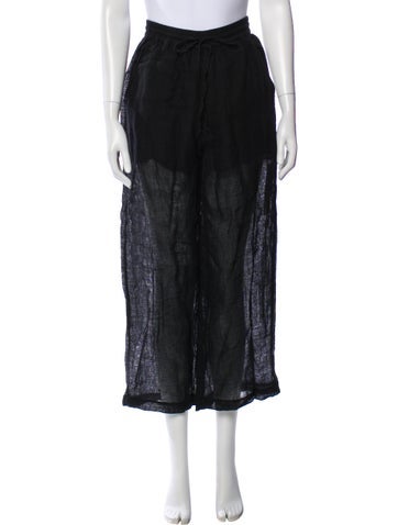 Pre-owned Le Kasha Linen Pajamas In Black