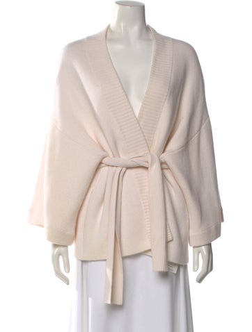Pre-owned Le Kasha Cashmere V-neck Sweater In Neutral