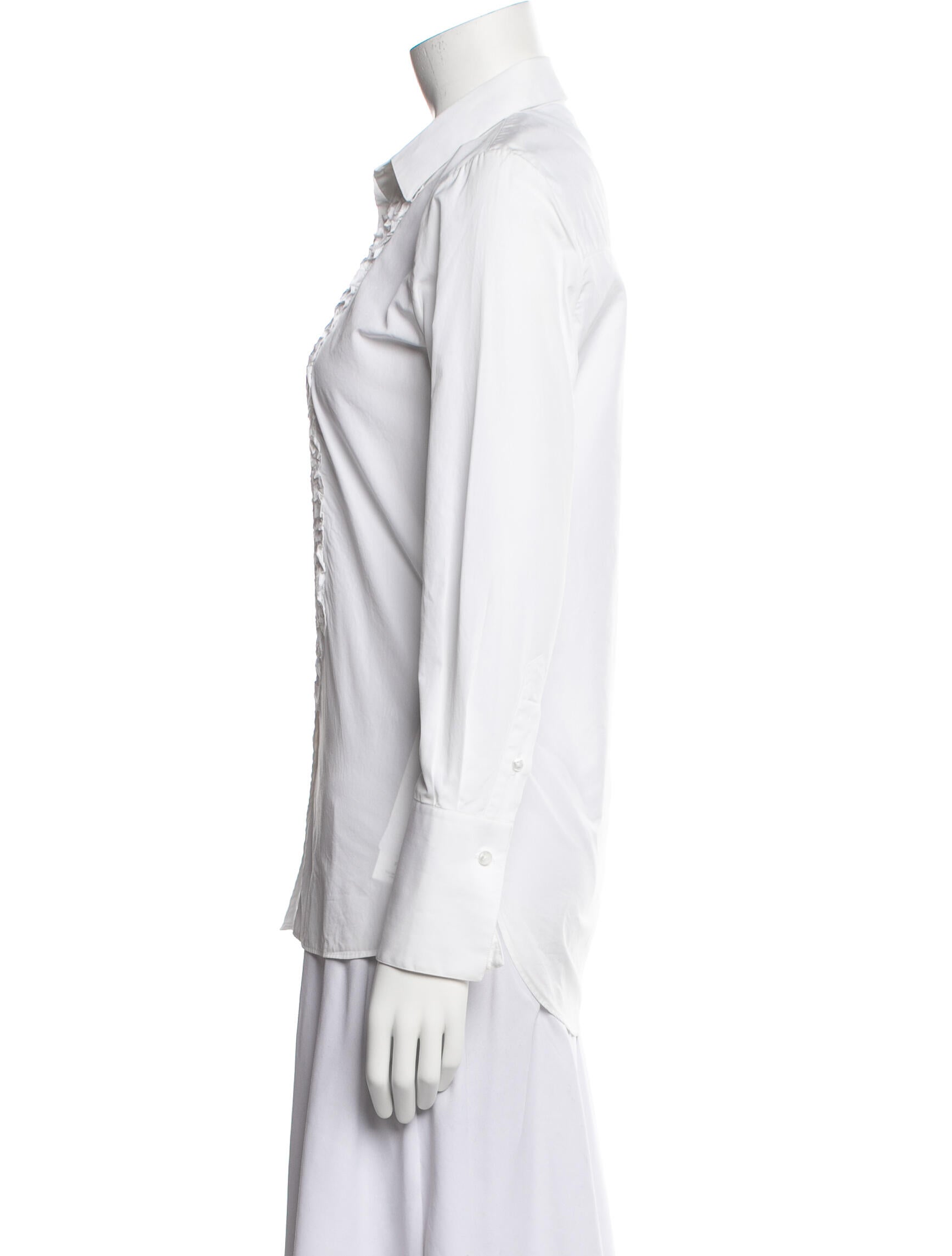 Louise Kennedy Long Sleeve Button-Up Top