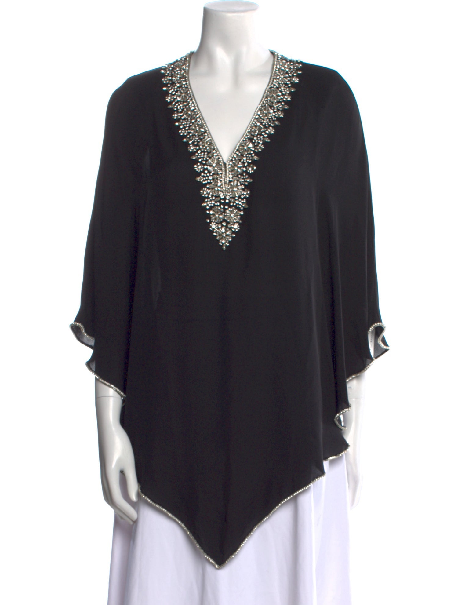 Louise Kennedy Silk V-Neck Sweater