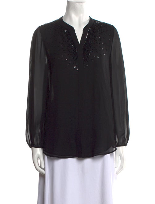 Louise Kennedy Silk V-Neck Blouse