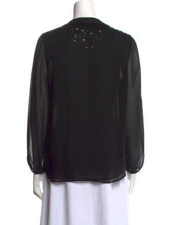 Louise Kennedy Silk V-Neck Blouse
