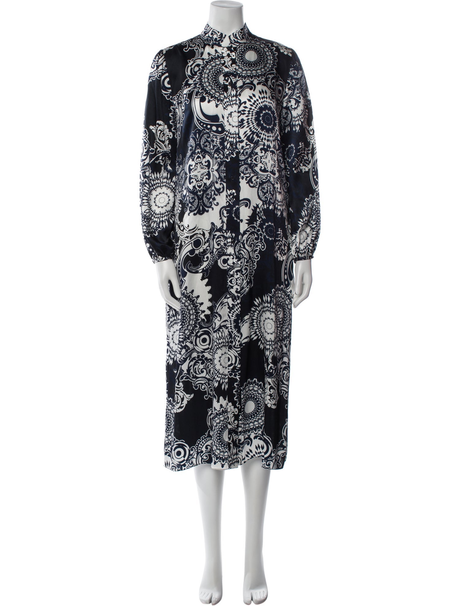 Louise Kennedy Silk Printed Nightgown