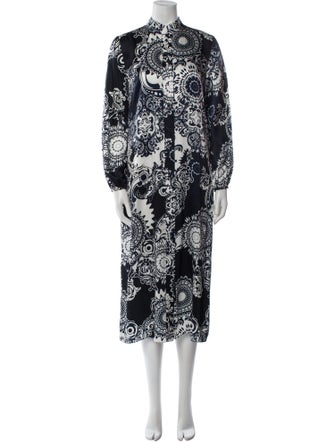 Louise Kennedy Silk Printed Nightgown
