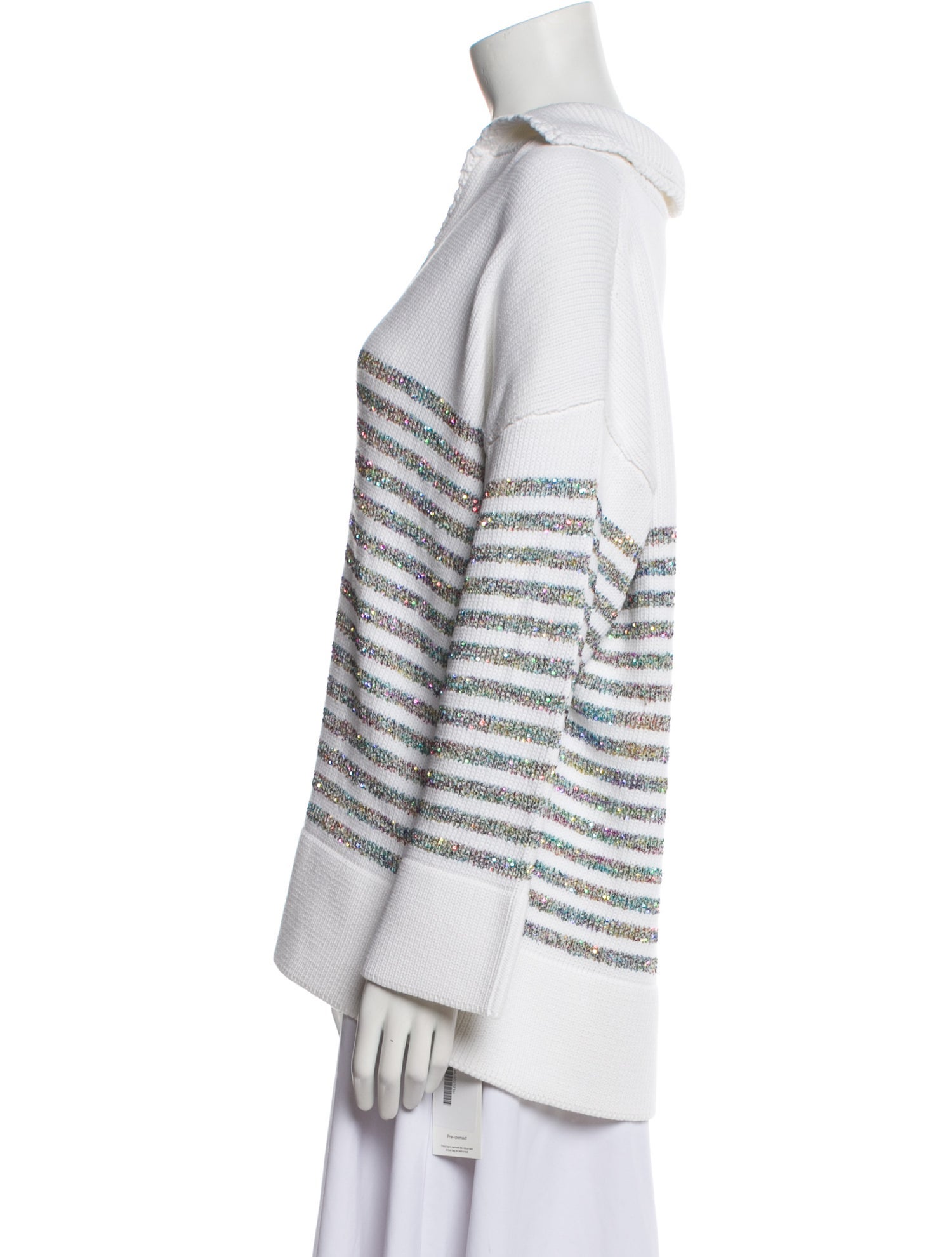 Le Lion Striped V-Neck Sweater