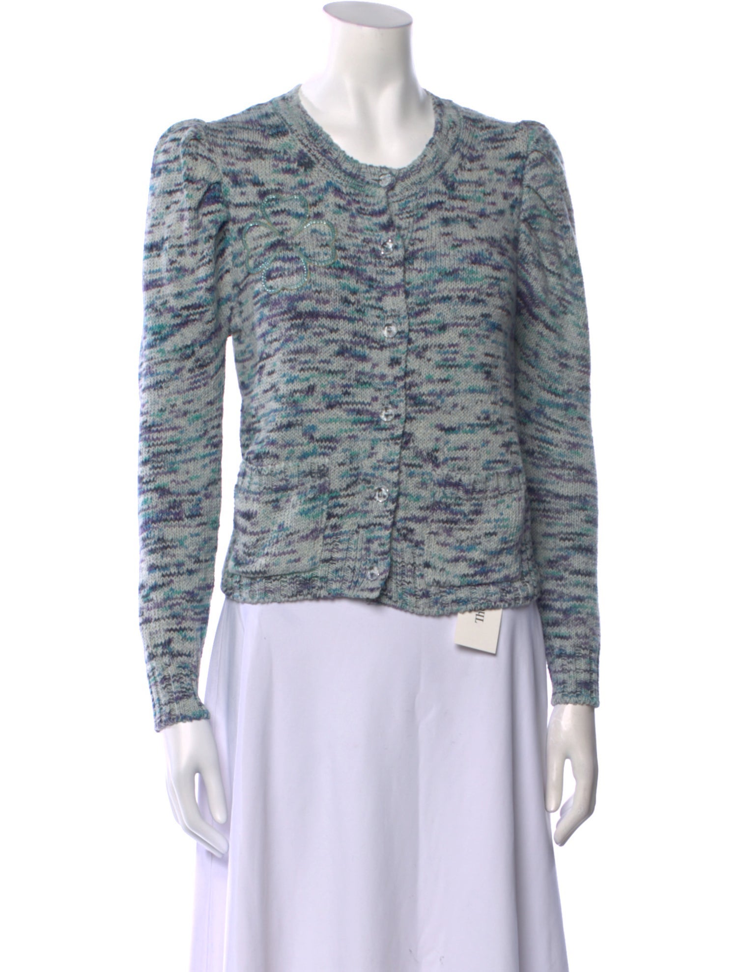 Le Lion Printed Scoop Neck Sweater w/ Tags