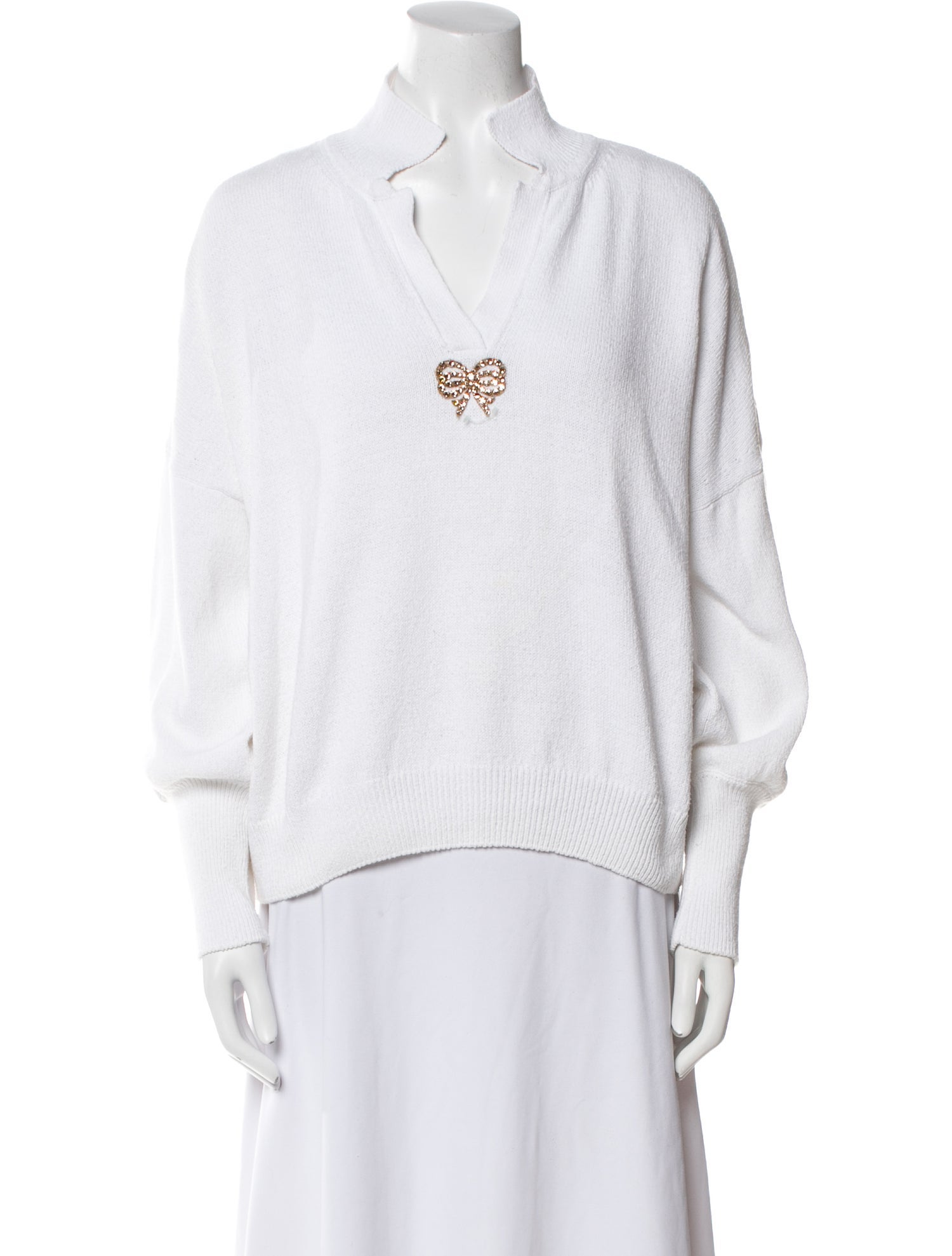Le Lion V-Neck Long Sleeve Sweatshirt