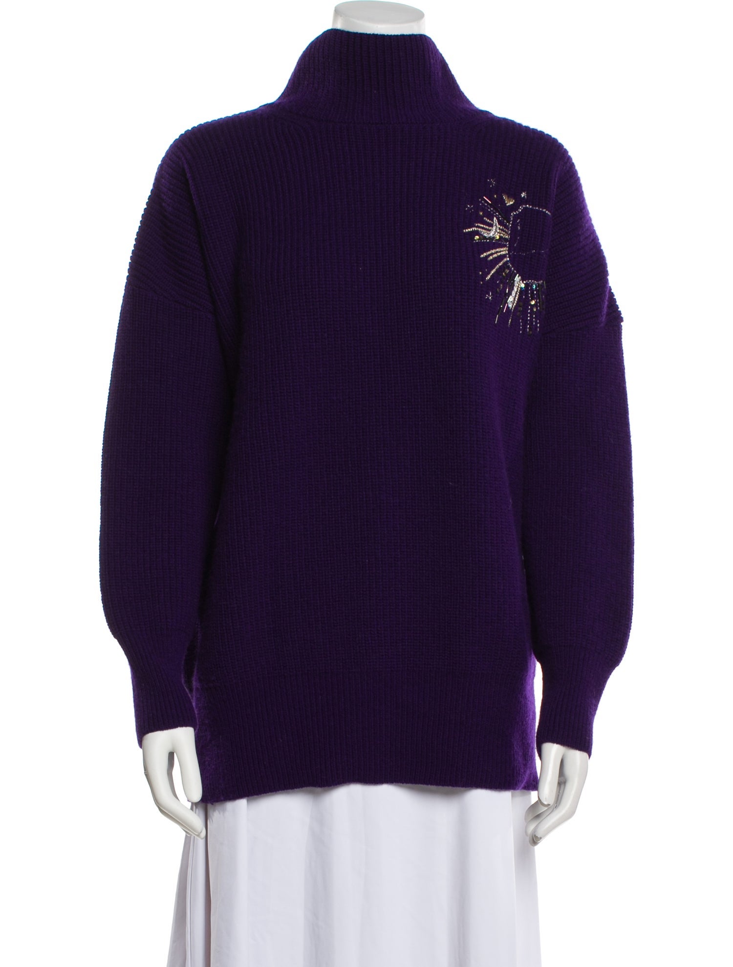 Le Lion Merino Wool Mock Neck Sweater