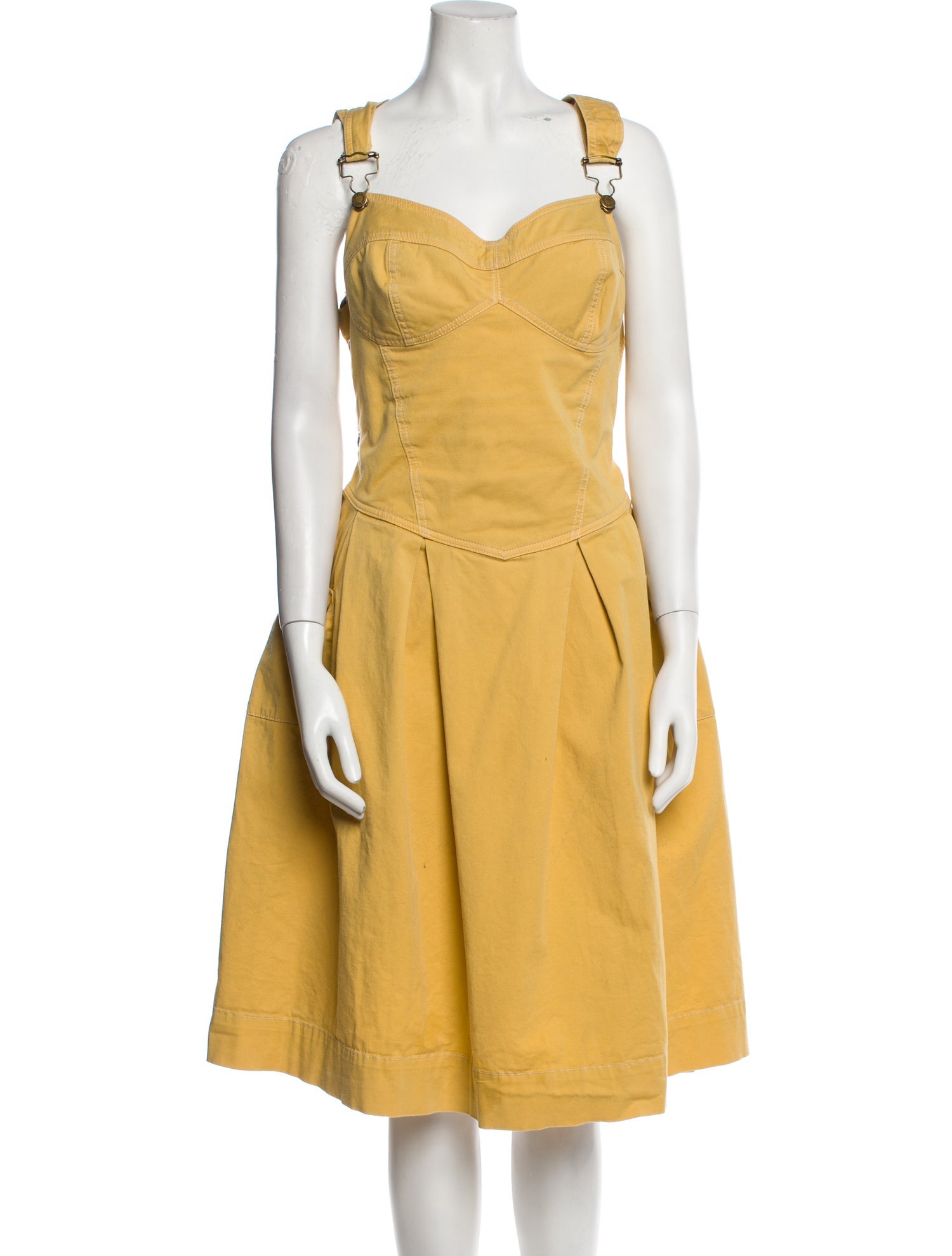 Lena Hoschek Square Neckline Midi Length Dress