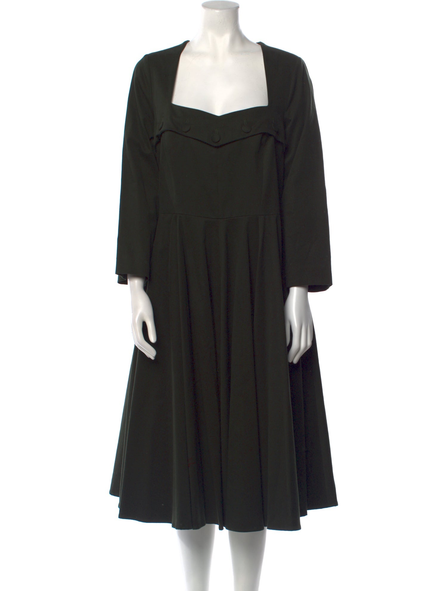 Lena Hoschek Square Neckline Midi Length Dress