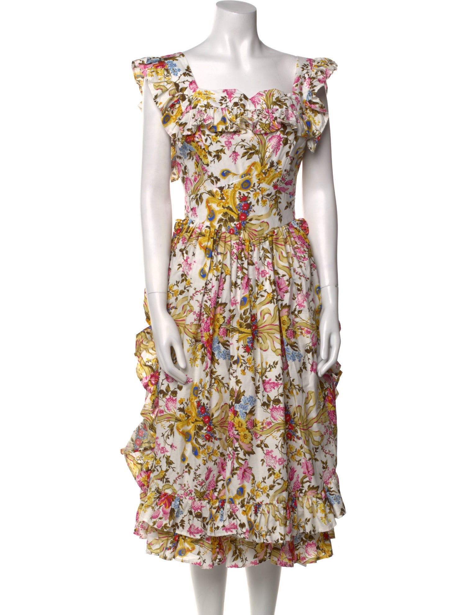 Lena Hoschek Floral Print Midi Length Dress