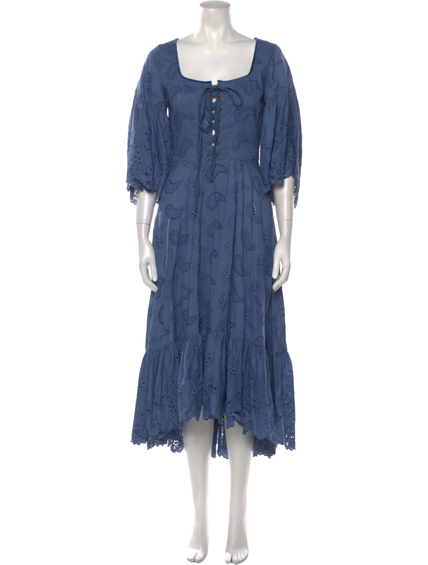 Lena Hoschek Square Neckline Long Dress