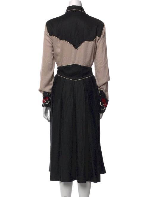 Lena Hoschek Mock Neck Midi Length Dress