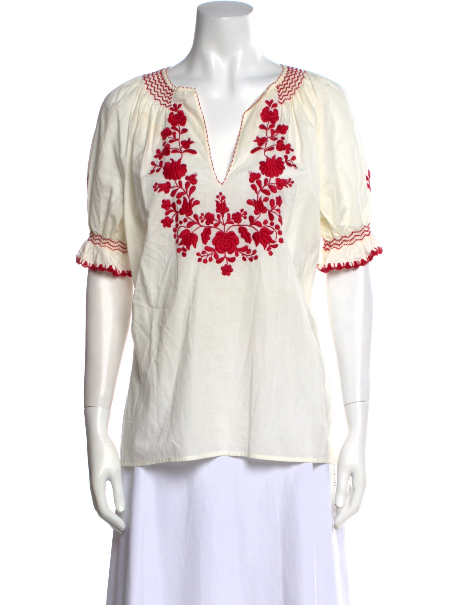 Lena Hoschek Printed V-Neck Blouse