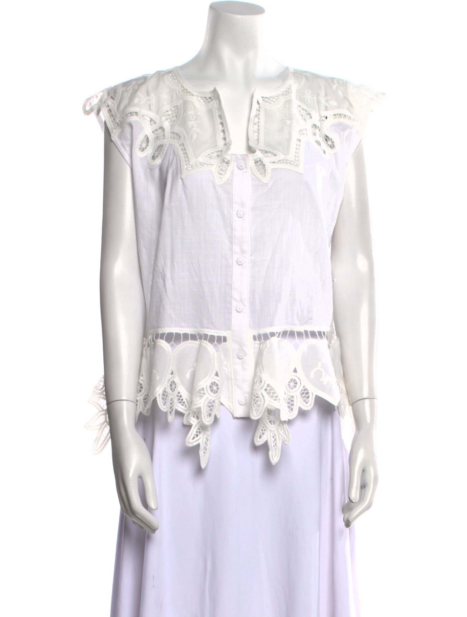 Lena Hoschek V-Neck Short Sleeve Blouse