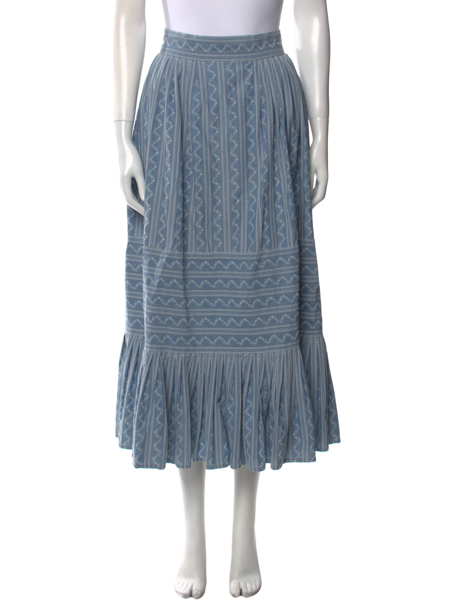 Lena Hoschek Striped Midi Length Skirt