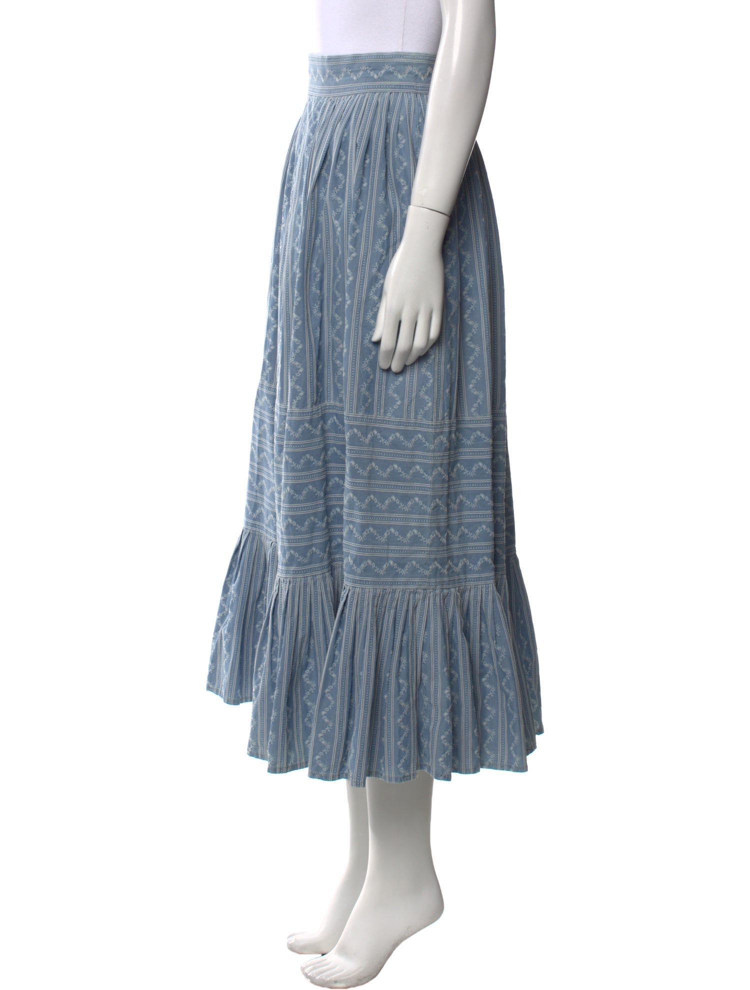 Lena Hoschek Striped Midi Length Skirt