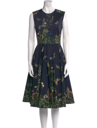 Lena Hoschek Floral Print Midi Length Dress