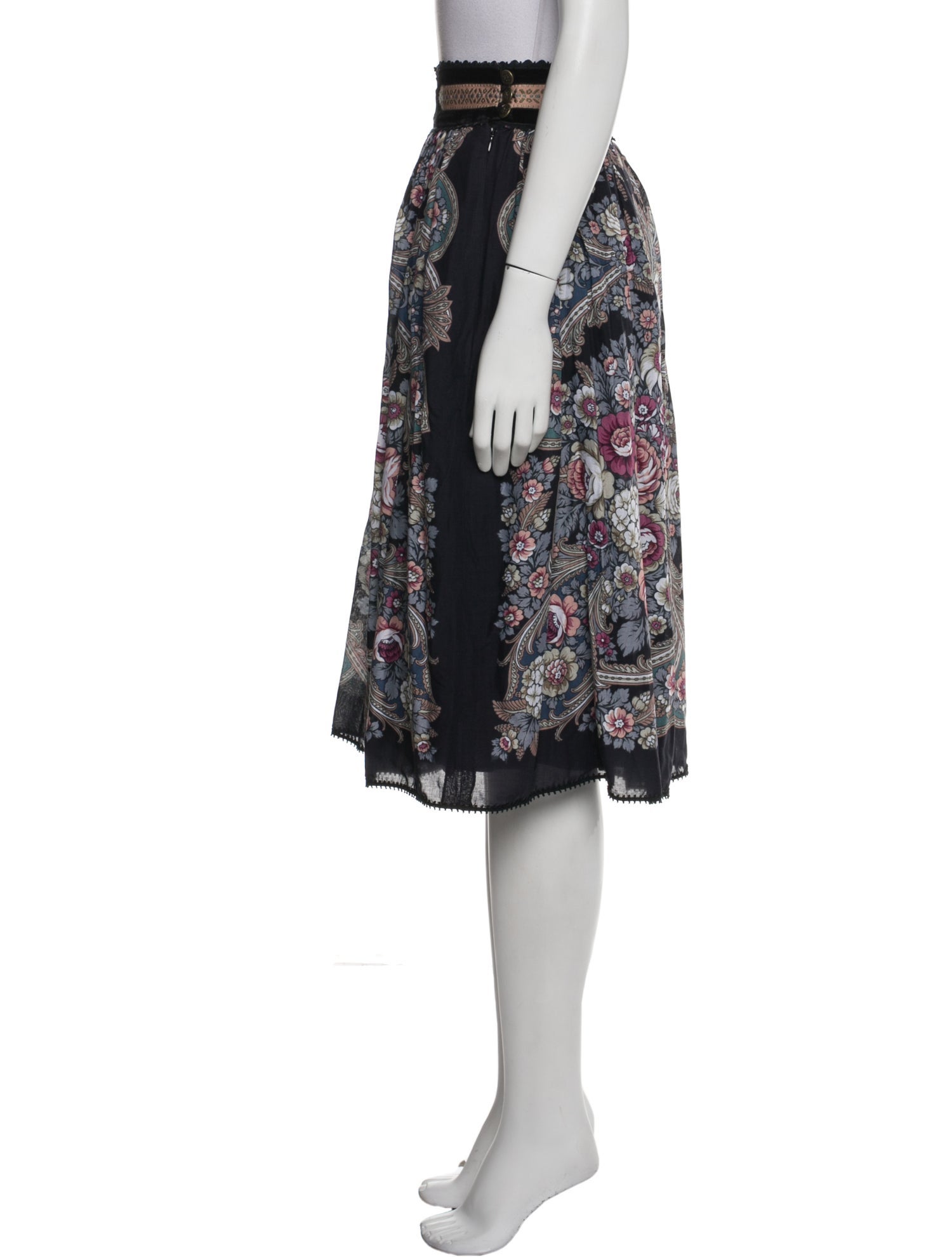 Lena Hoschek Floral Print Knee-Length Skirt