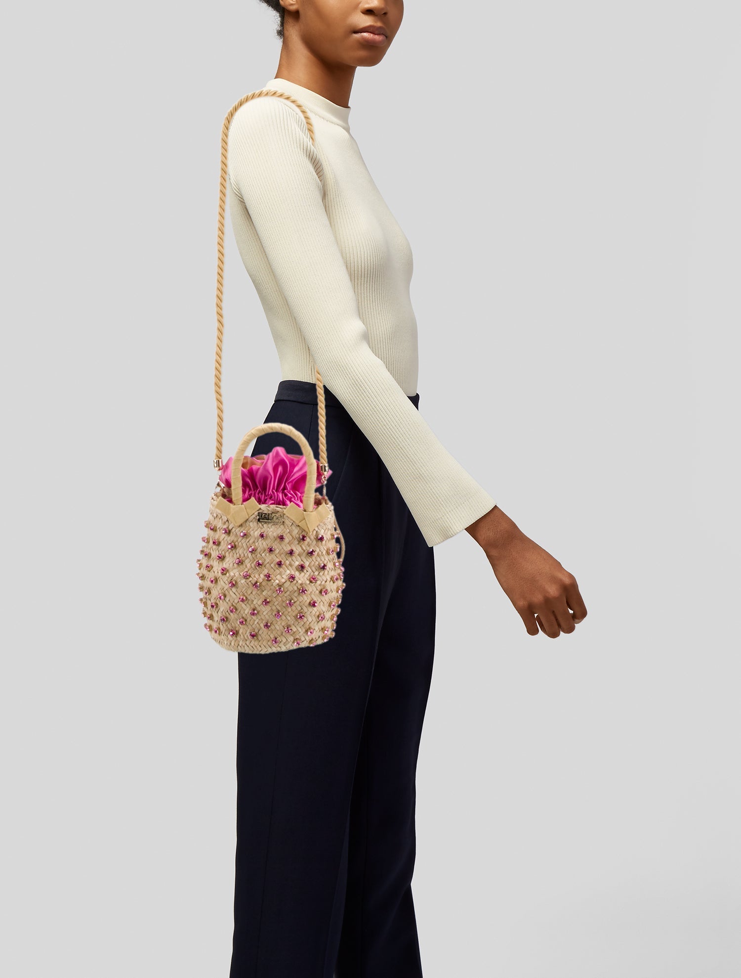 Le Nine Straw Bucket Bag