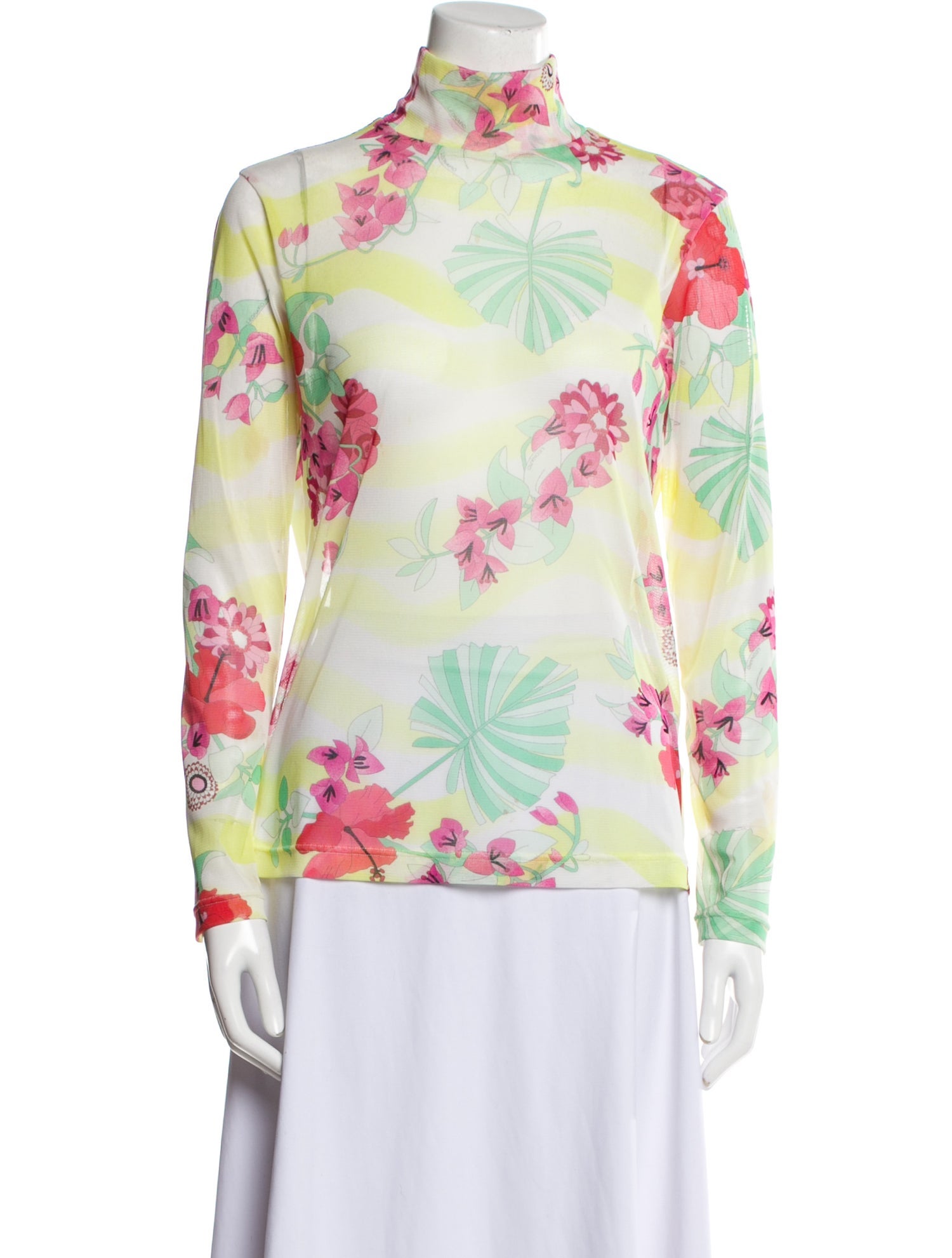Leonard Floral Print Turtleneck Sweatshirt