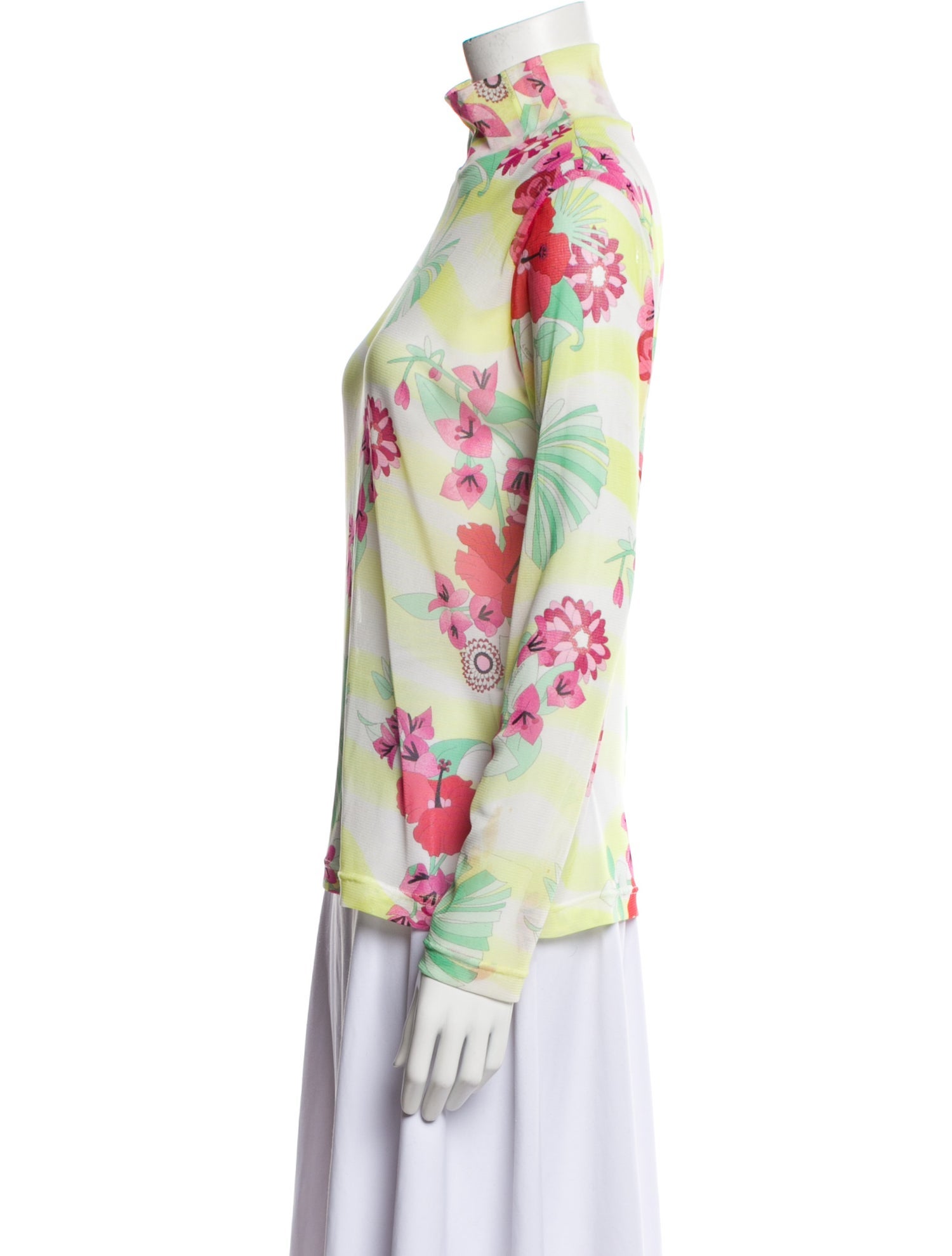 Leonard Floral Print Turtleneck Sweatshirt