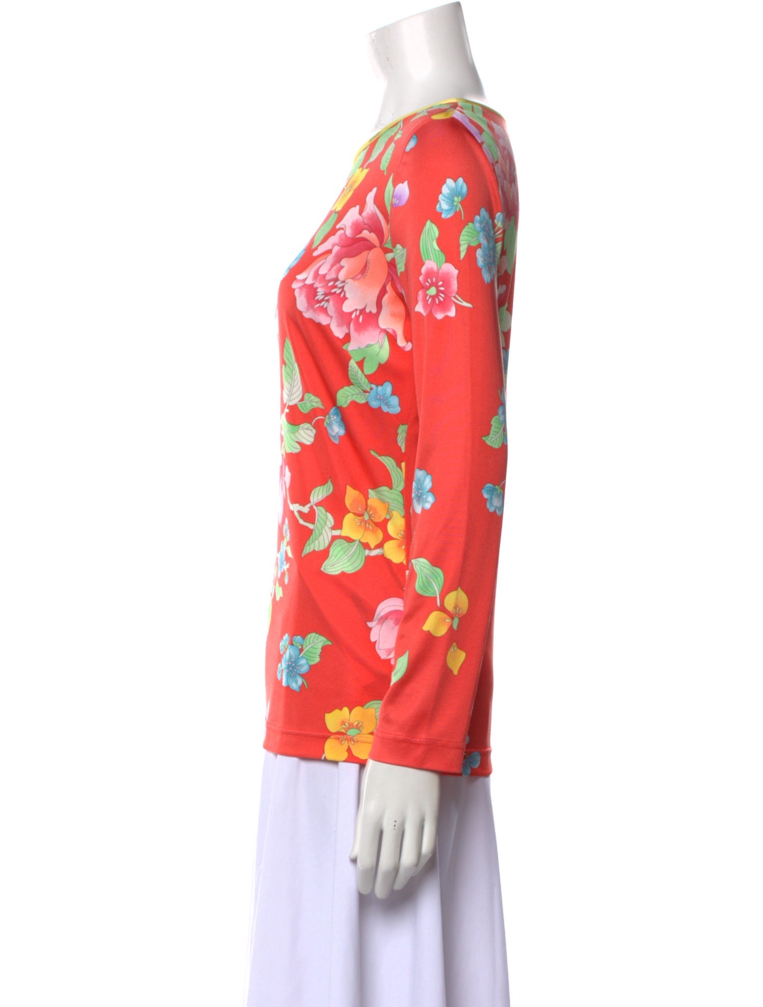 Leonard Silk Floral Print Sweatshirt