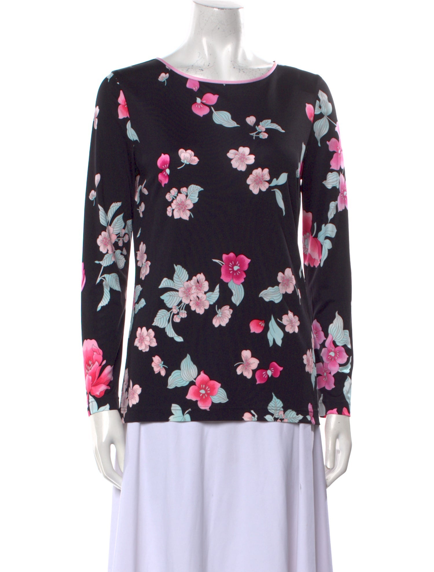 Leonard Silk Floral Print Blouse