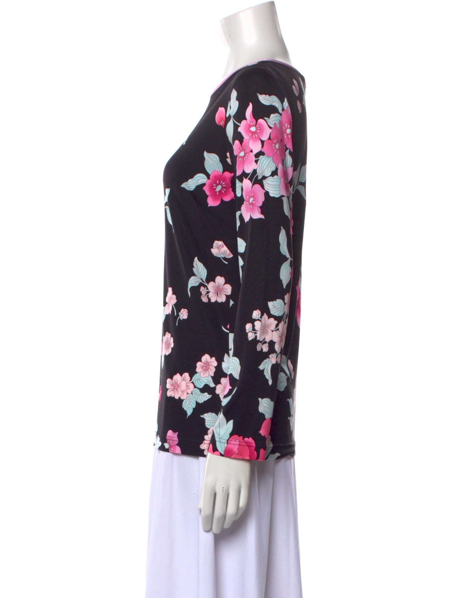 Leonard Silk Floral Print Blouse