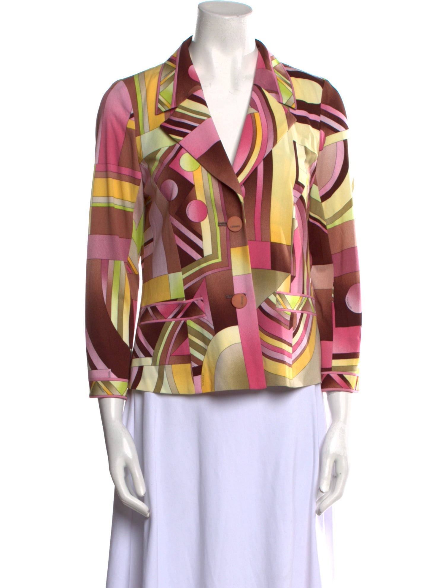 Leonard Printed V-Neck Blouse