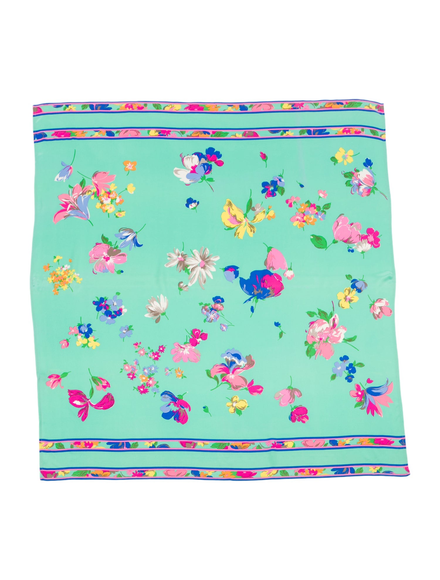 Leonard Silk Floral Print Scarf