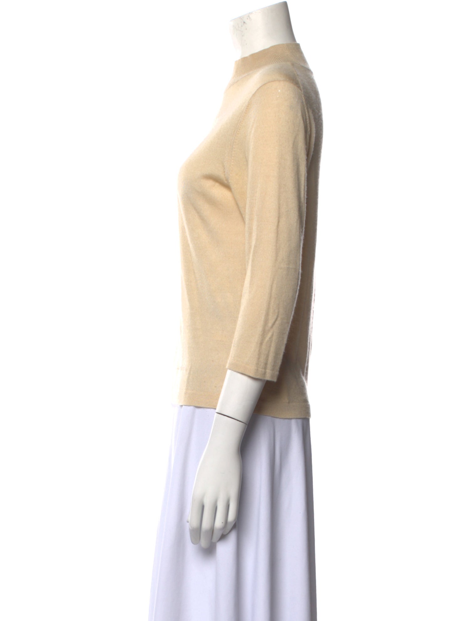 Leonard Mock Neck Three-Quarter Sleeve Top