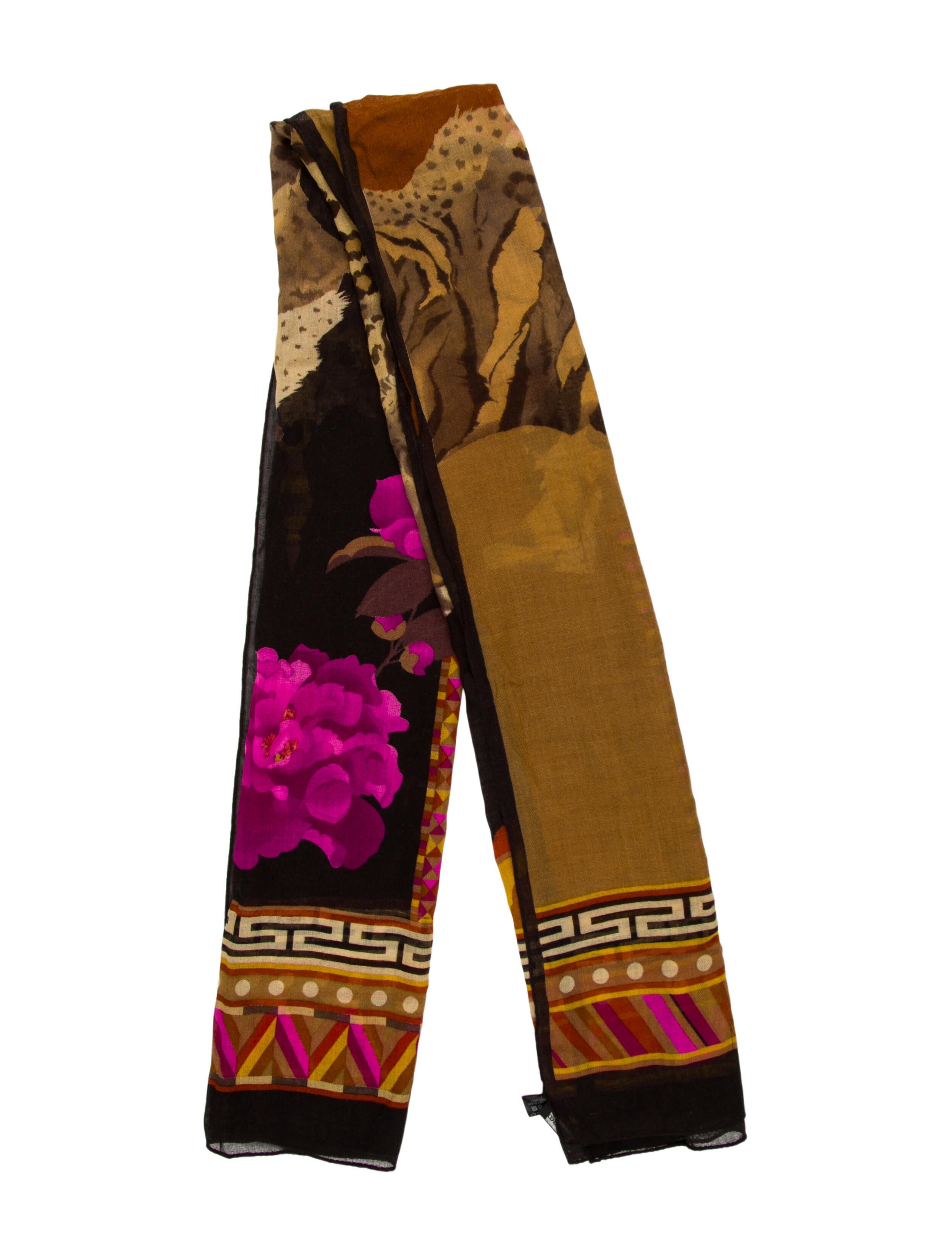 Leonard Wool Floral Print Shawl