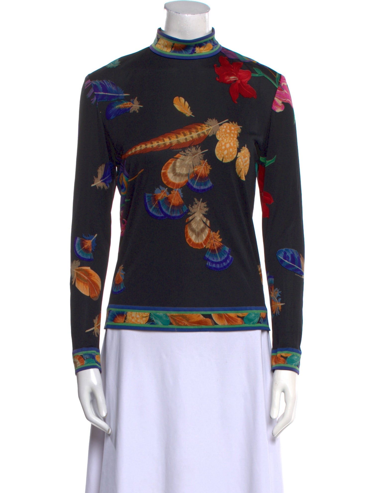 Leonard Silk Floral Print Sweatshirt