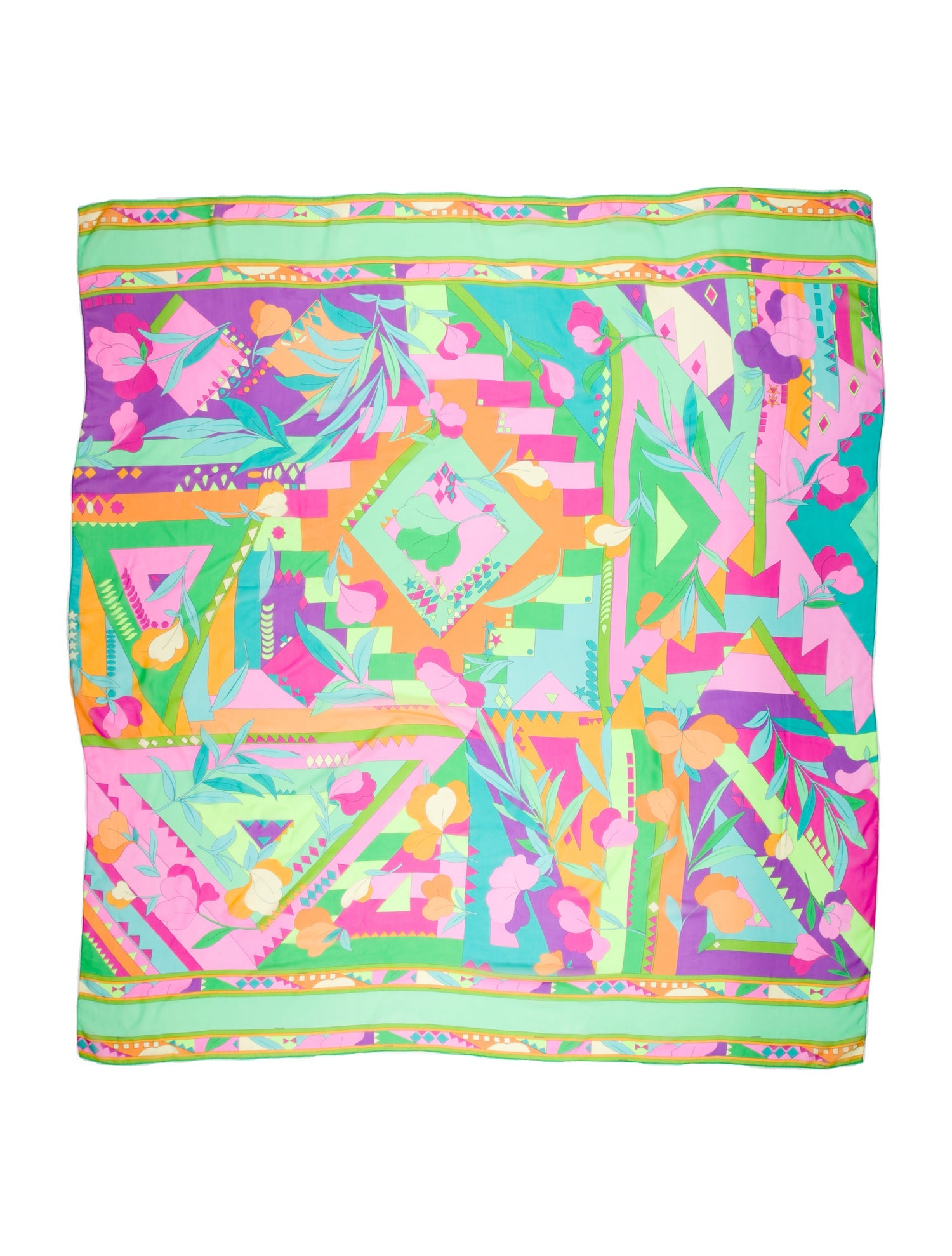 Leonard Silk Floral Print Shawl