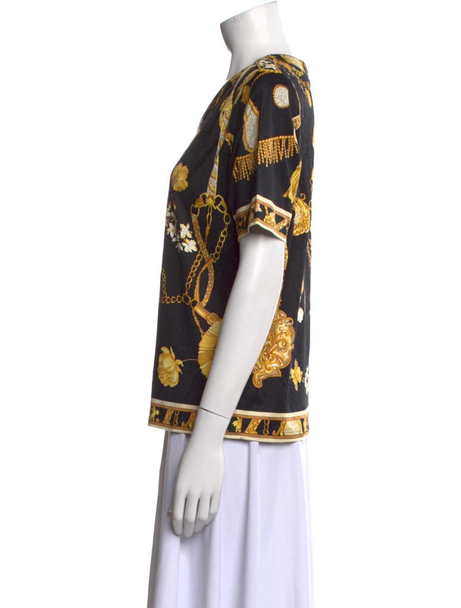 Leonard Printed V-Neck Blouse