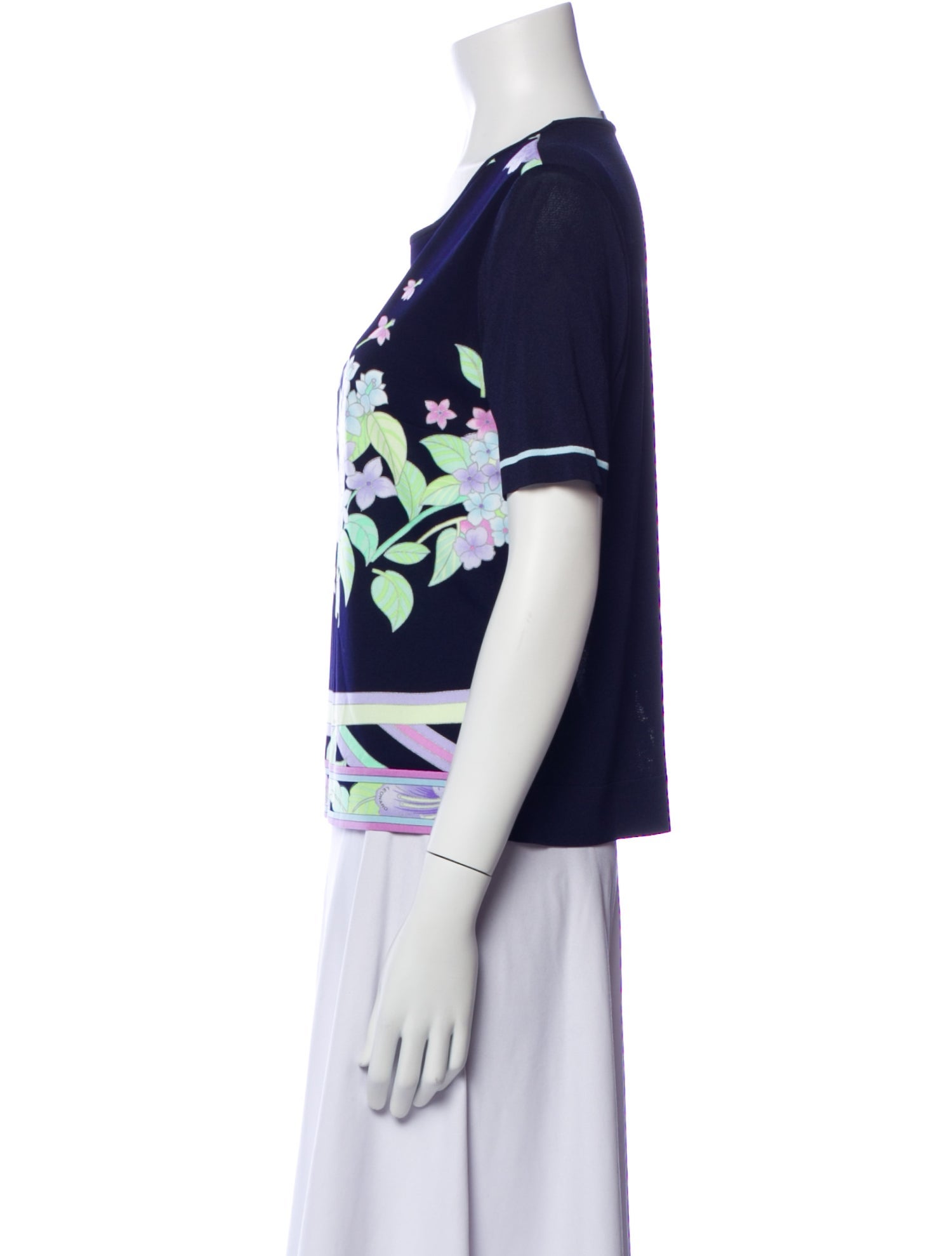 Leonard Floral Print Scoop Neck T-Shirt