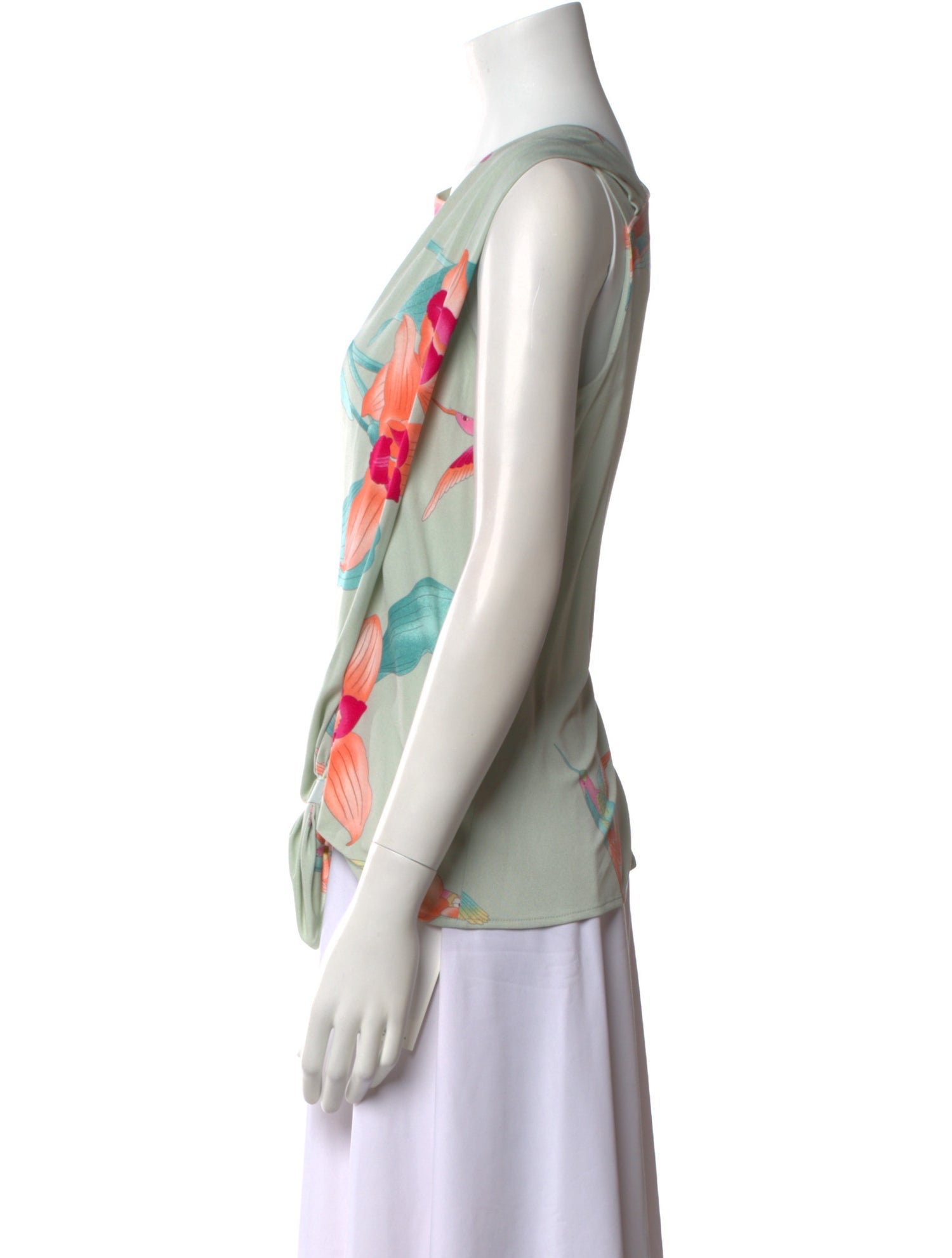 Leonard Silk Floral Print Top