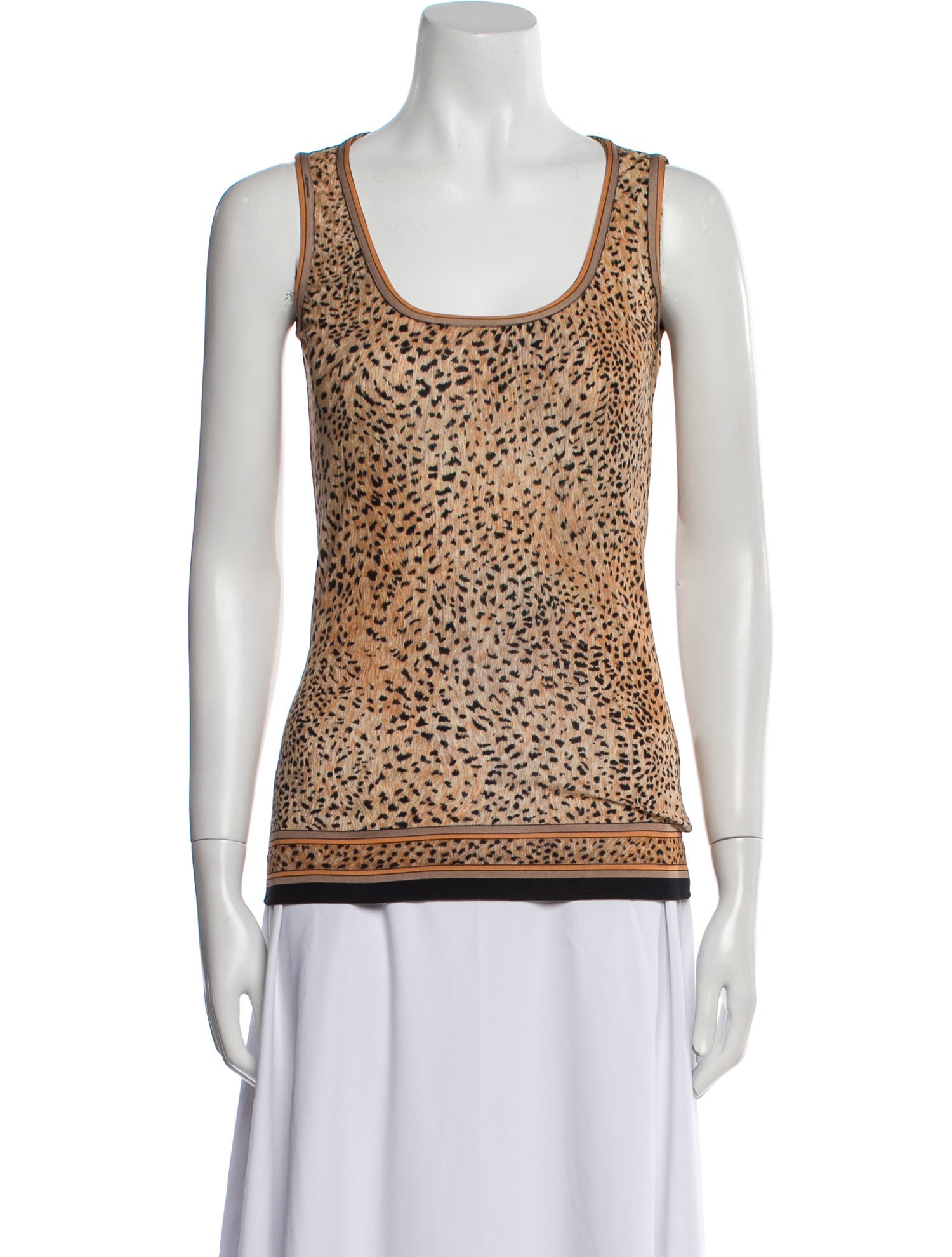 Leonard Silk Animal Print Top