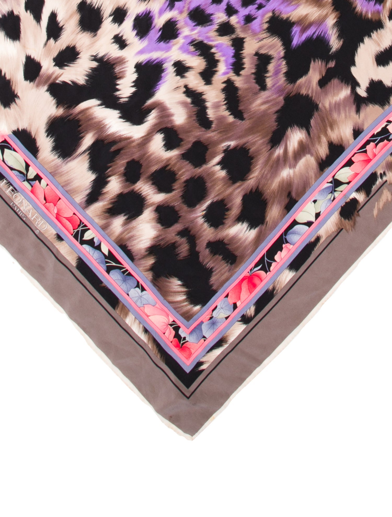Leonard Silk Animal Print Scarf