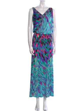 Leonard Silk Long Dress