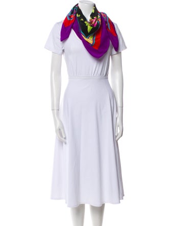 Leonard Silk Floral Print Scarf