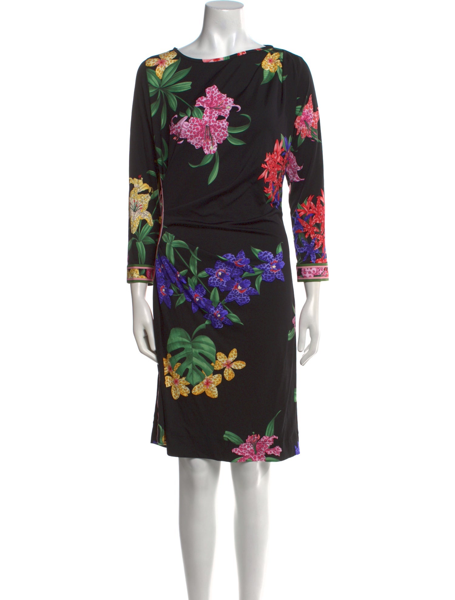 Leonard Floral Print Mini Dress