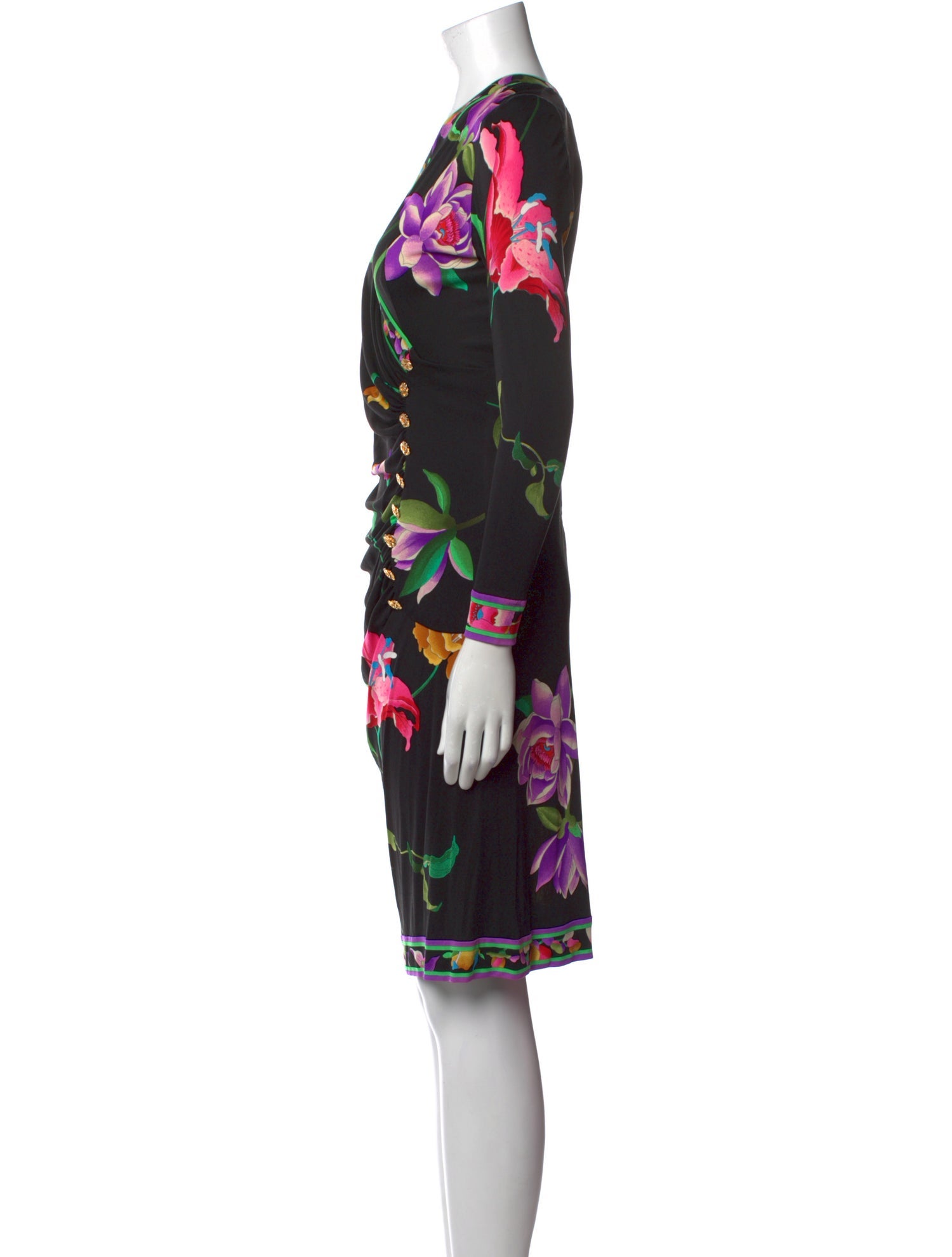 Leonard Silk Knee-Length Dress